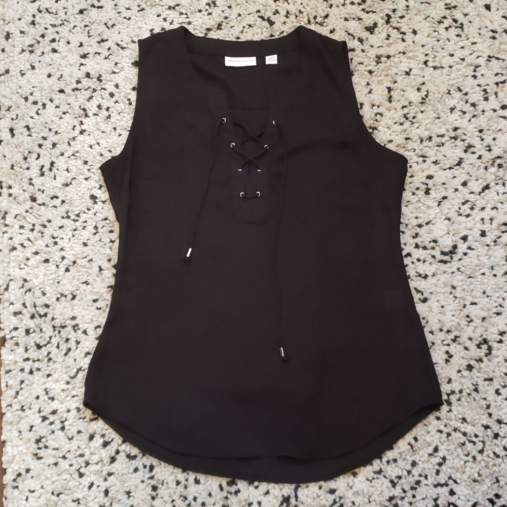 Black wide strap tank top